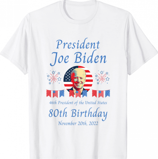 President Joe Biden 80th Birthday Celebration Retro Vintage T-Shirt