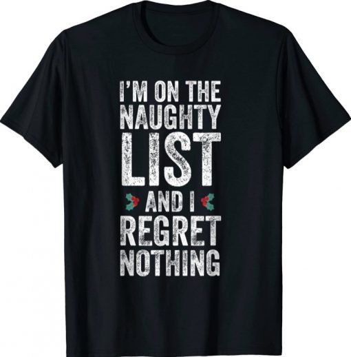 Naughty List Pajamas Men Women Funny Christmas T-Shirt