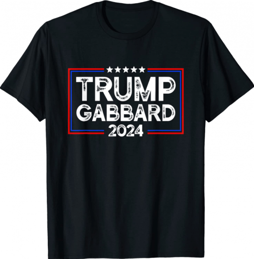 Donald Trump Tulsi Gabbard 2024 Conservative US Flag Funny T-Shirt