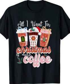 All I Want For Christmas Flavored Iced Coffee Lovers Family T-Shirt