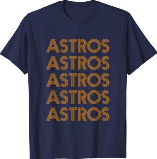 Distressed Astros Name Personalized Vintage Retro T-Shirt