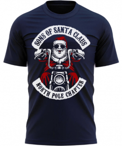 The North Pole Chapter Biker Christmas Santa Xmas 2023 T-Shirt