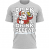 Merry Christmas 2023 ,Drink Drink Repeat Santa Christmas T-Shirt
