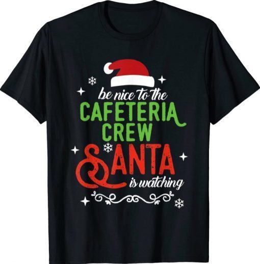 Funny Cafeteria Squad Crew Christmas School Lunch Lady X'mas T-Shirt
