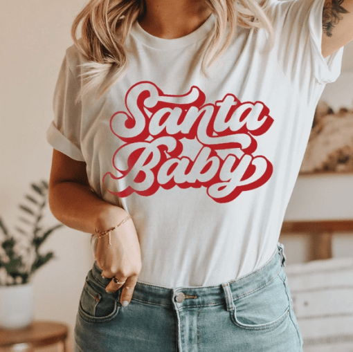SANTA BABY Christmas ,Xmas Santa Baby Christmas Top Her Womens Girlfriend Gift For Christmas Shirt