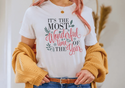 Christmas Most Wonderful Time, Winter Clothing Winter Tee Shirts