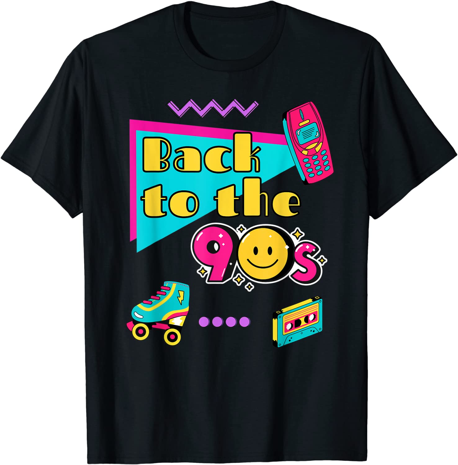 Back to the 90's Retro Music Fashion Cool Decade Cassette Gift T-Shirt ...