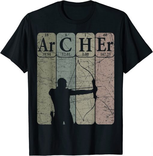 Archer Periodic Table Elements Bow Hunting Archery T-Shirt