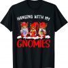 Hanging With My Gnomies Funny Gnome Christmas Xmas Pajama 2023 T-Shirt