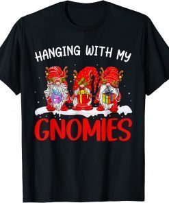 Hanging With My Gnomies Funny Gnome Christmas Xmas Pajama 2023 T-Shirt