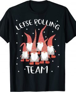 Lefse Rolling Team God Jul Gnome Tomte Xmas Santa Christmas T-Shirt