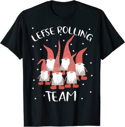 Lefse Rolling Team God Jul Gnome Tomte Xmas Santa Christmas T-Shirt