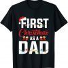 First Christmas As A Dad Xmas Lights New Dad Christmas 2023 T-Shirt