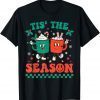 Retro Groovy Christmas Tis The Season Snowman Hot Chocolates T-Shirt