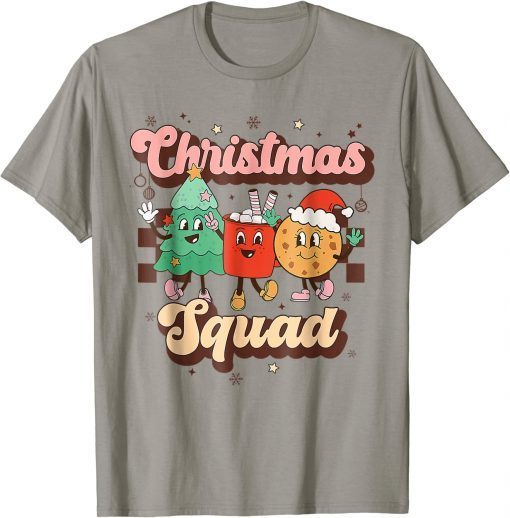 Retro Groovy Merry Christmas Family Funny Xmas Pajamas Gifts Classic T-Shirt