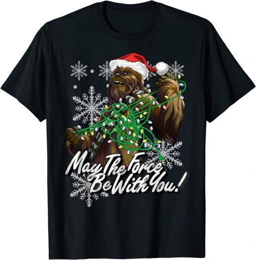 Star Wars Christmas Chewbacca Tangled Lights Classic T-Shirt