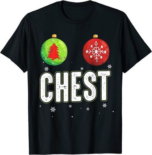 Funny Chest Nuts Christmas Shirts Funny Matching Couple Chestnuts T-Shirt