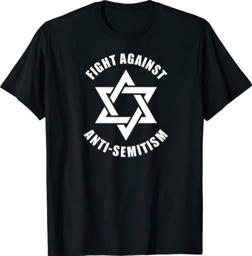 Fight Against Anti-Semitism Black and White Star of David Tee Shirts