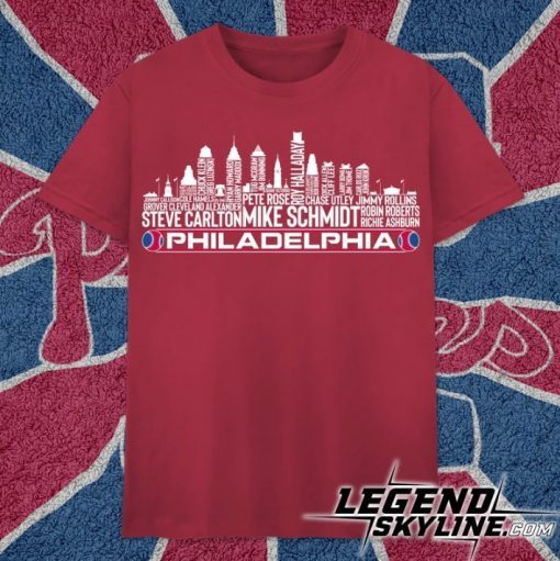 Philadelphia Baseball Team All Time Legends, Philadelphia City Skyline Shirt