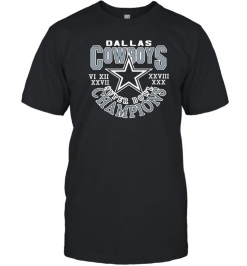 Dallas Cowboys 5 Time Super Bowl Champions 2023 Unisex Shirts