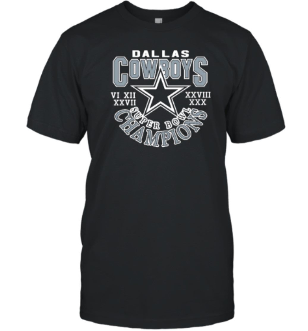 Dallas Cowboys 5 Time Super Bowl Champions 2023 Unisex Shirts Breaktshirt