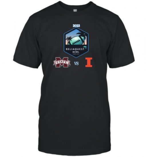 NCAA Illinois Vs Mississippi State Football 2023 Reliaquest Bowl Matchup Tee Shirts