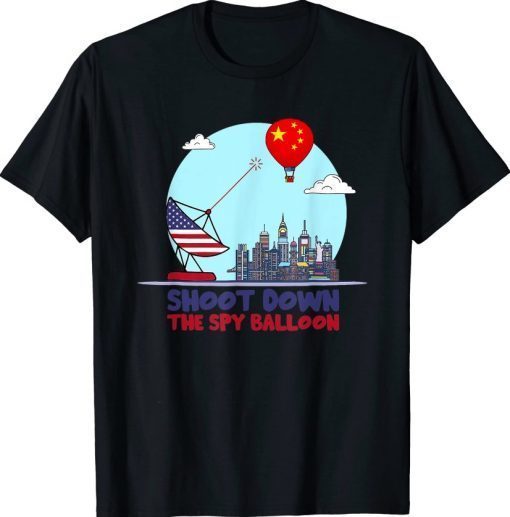 Shoots Down Chinese Spy Balloon Surveillance Funny Joe Biden Tee Shirts