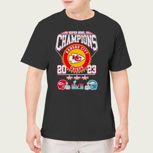 KANSAS CITY CHIEFS VICTORY EAGLES SUPER BOWL CHAMPIONS 2023 T-SHIRTS