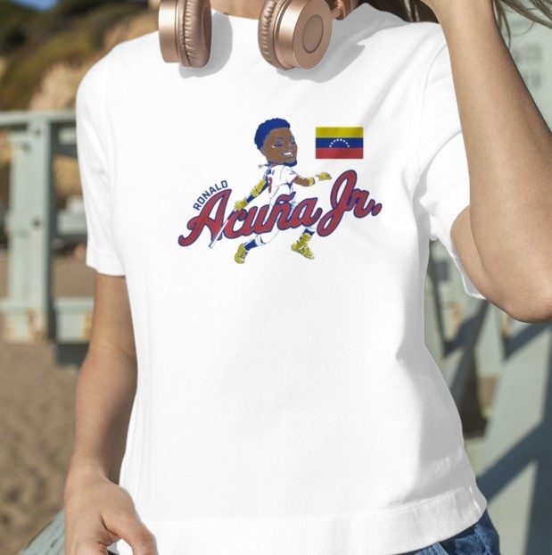 Ronald Acuna Jr Atlanta Braves Venezuela Caricature 2023 Tee Shirt