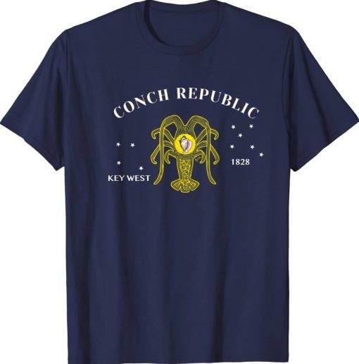 Conch Republic Flag Lobster, Florida Keys Lobster Season Gift T-Shirt