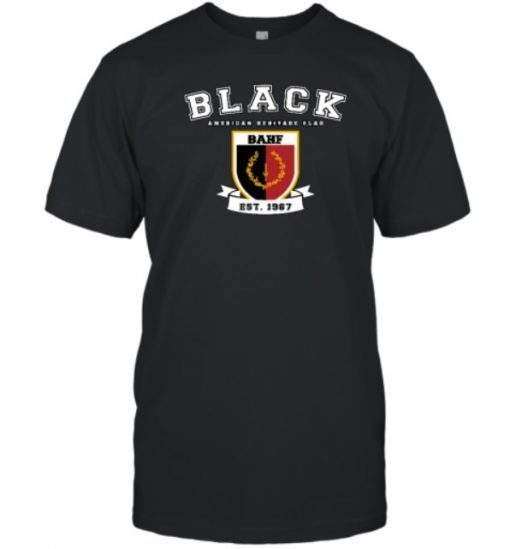 Varsity Black American Heritage Flag Vintage T-Shirt