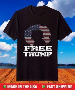 Free Trump 24 Flag American Free Donald Trump 2024 TShirt