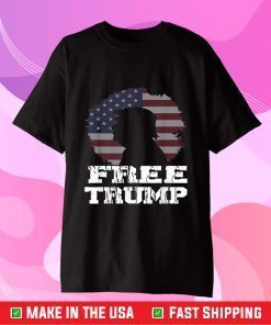 Free Trump 24 Flag American Free Donald Trump 2024 TShirt