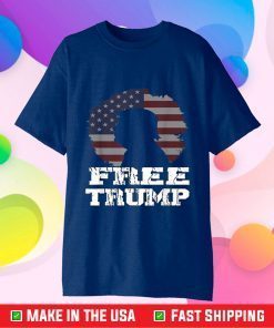 Free Trump 24 Flag American Free Donald Trump 2024 TShirt