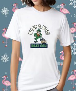 Bust a Nut! Beat OSU Notre Dame College Tee Shirt