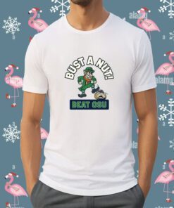 Bust a Nut! Beat OSU Notre Dame College Tee Shirt