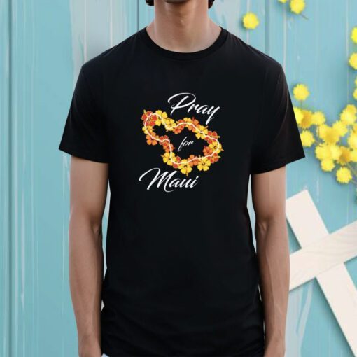 Strong Pray Maui Flower Map TShirt