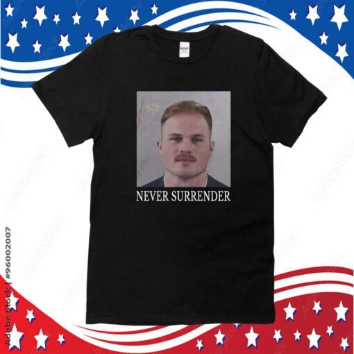 Zach Bryan Mugshot Never Surrender Mugshot Shirt