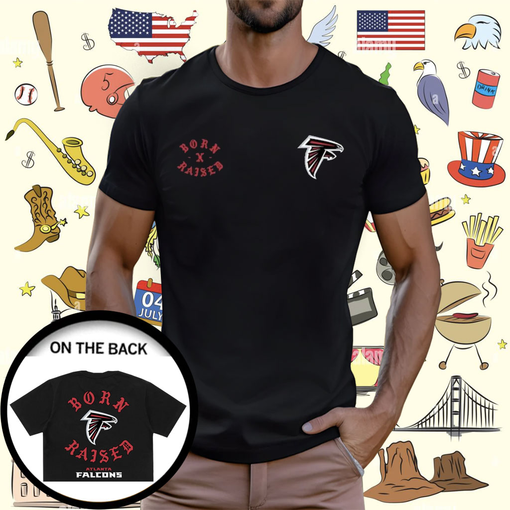 Atlanta Falcons Born X Raised Unisex T-shirt - Shibtee Clothing