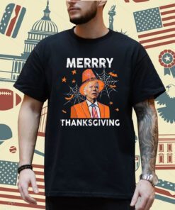 Funny Joe Biden Confused Merry Thanksgiving For Halloween Long Sleeve T-Shirt