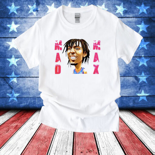 Tyrese Maxey Mad Max Caricature Philadelphia Basketball T-Shirt